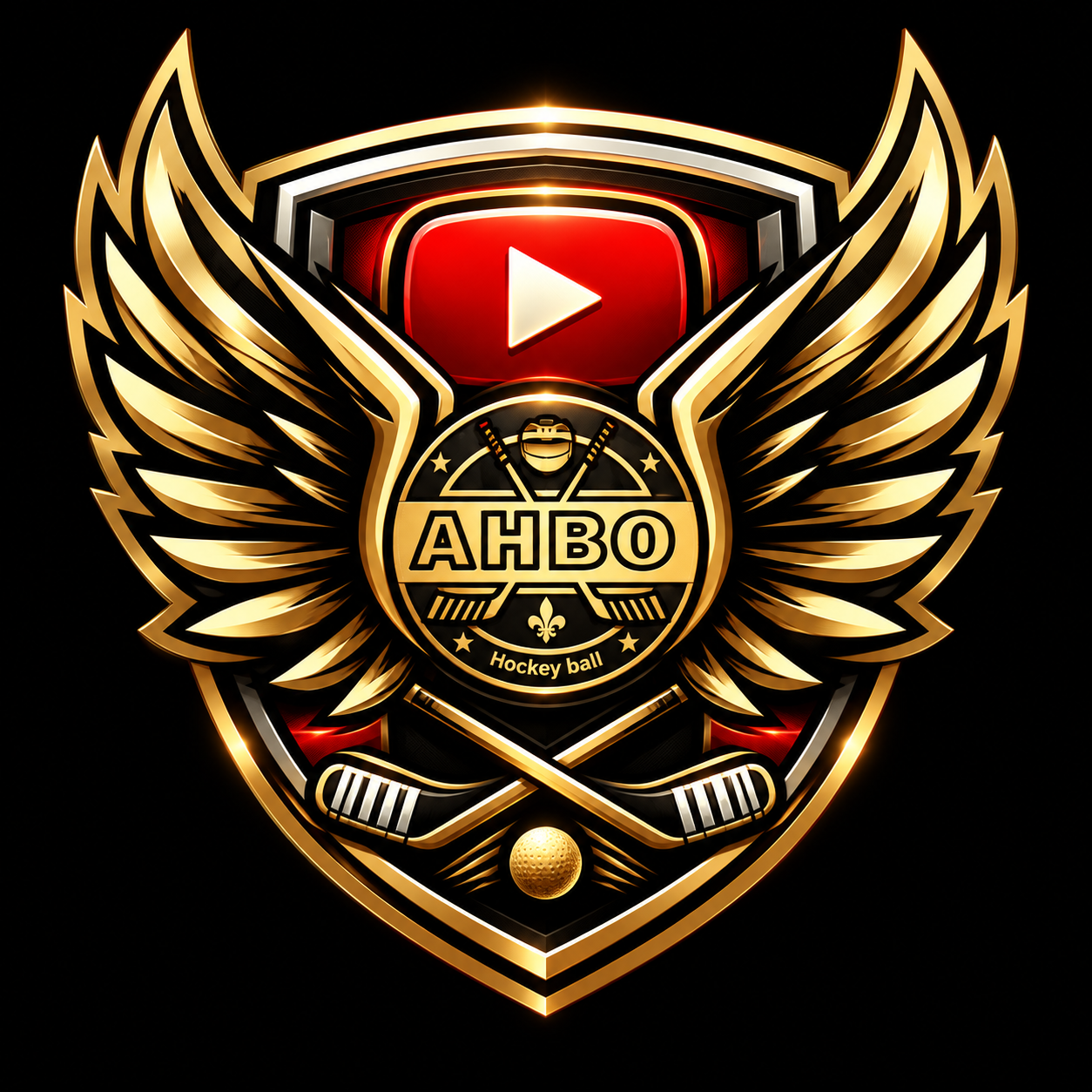 Golden Winged Hockey YouTube Crest